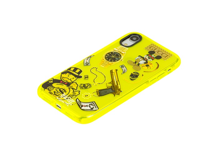 Чехол для iPhone Xr Neon print Микки Маус glamor