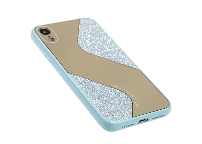 Чехол для iPhone Xr Shine mirror голубой