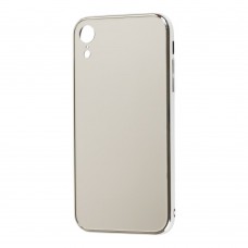 Чехол для iPhone Xr glass зеркало "серебристый"