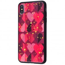 Чехол для iPhone Xs Max Leo Confetti "красное сердце"