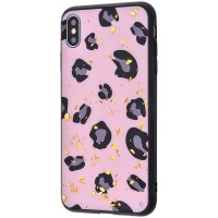 Чехол для iPhone Xs Max Leo Confetti "розовый леопард"