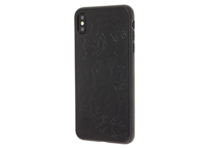 Чехол для iPhone Xs Max Mickey Mouse leather черный
