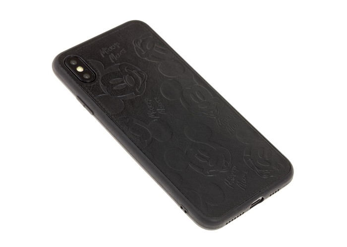 Чехол для iPhone Xs Max Mickey Mouse leather черный
