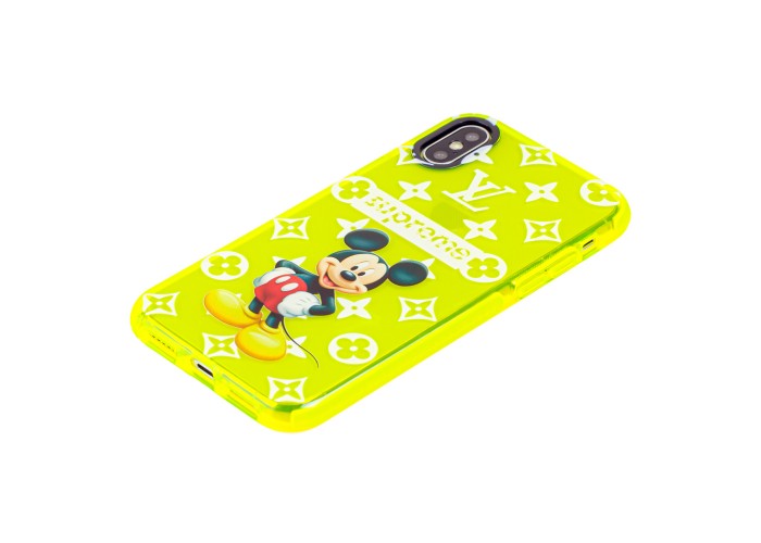 Чехол для iPhone Xs Max Neon print Микки Маус supreme