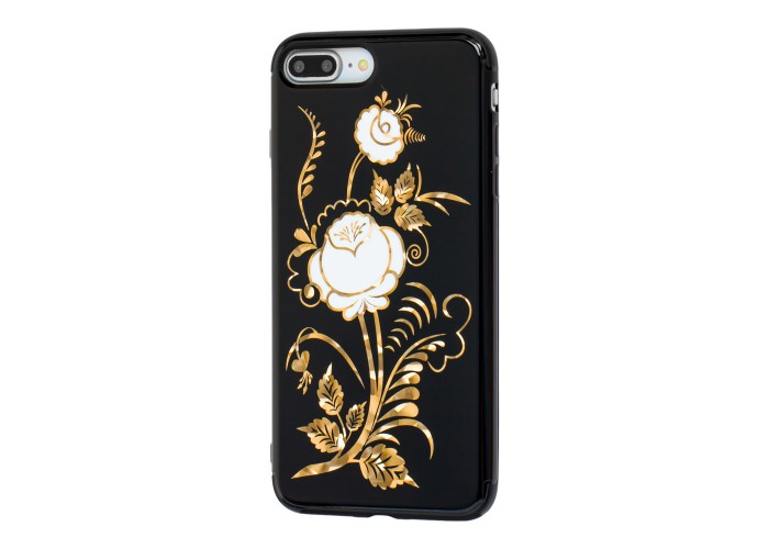 Чехол Glossy Rose для iPhone 7 Plus / 8 Plus белый