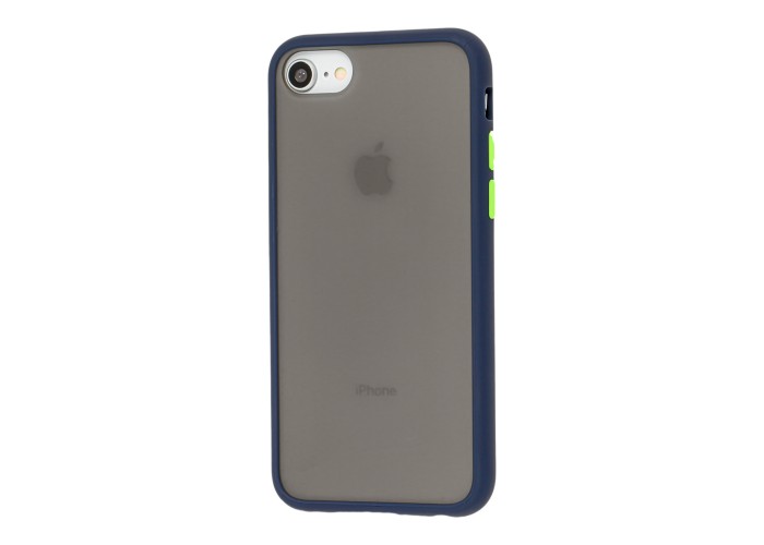 Чехол LikGus Maxshield для iPhone 6 / 7 / 8 матовый синий / салатовй