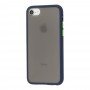 Чехол LikGus Maxshield для iPhone 6 / 7 / 8 матовый синий / салатовй