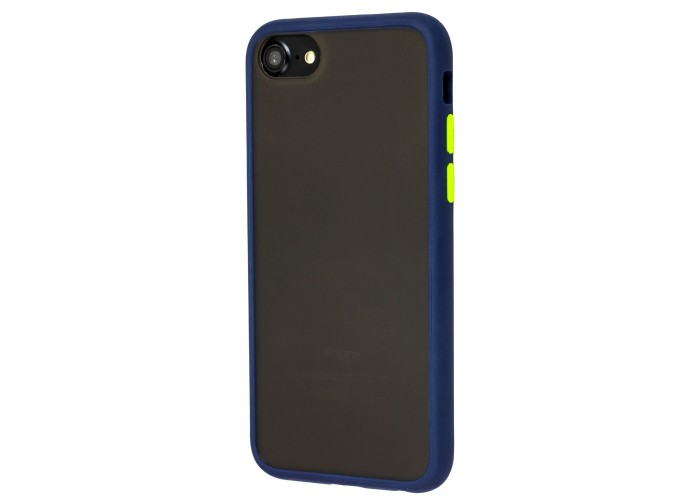 Чехол LikGus Maxshield для iPhone 6 / 7 / 8 матовый синий / салатовй