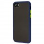 Чехол LikGus Maxshield для iPhone 6 / 7 / 8 матовый синий / салатовй