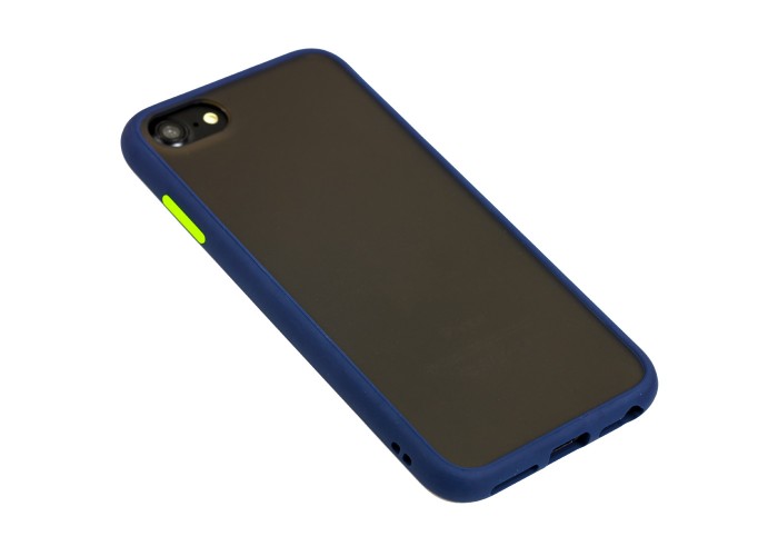 Чехол LikGus Maxshield для iPhone 6 / 7 / 8 матовый синий / салатовй