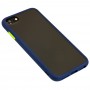 Чехол LikGus Maxshield для iPhone 6 / 7 / 8 матовый синий / салатовй