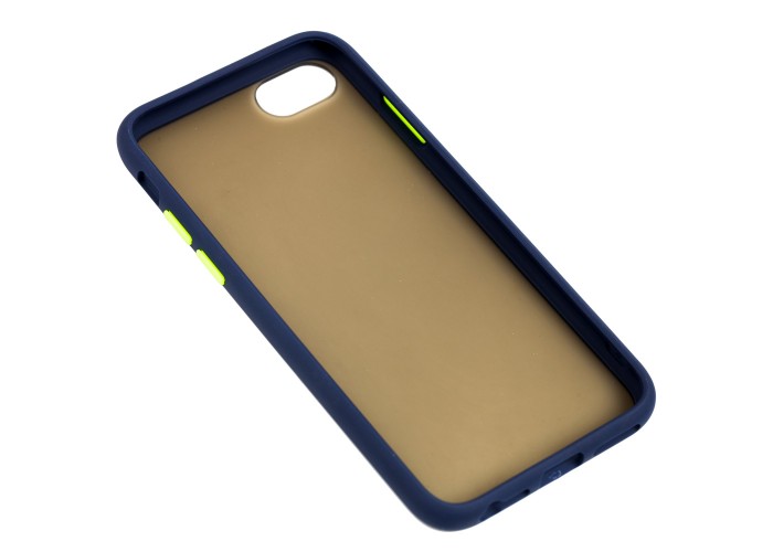 Чехол LikGus Maxshield для iPhone 6 / 7 / 8 матовый синий / салатовй