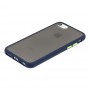 Чехол LikGus Maxshield для iPhone 6 / 7 / 8 матовый синий / салатовй