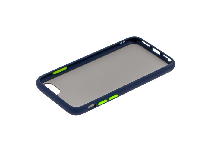 Чехол LikGus Maxshield для iPhone 6 / 7 / 8 матовый синий / салатовй