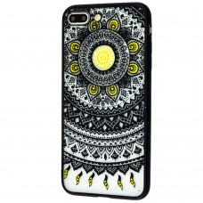 Чехол Luoya Flowers для iPhone 7 Plus / 8 Plus узор черно желтый