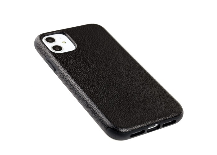 Чехол для iPhone 11 Grainy Leather черный