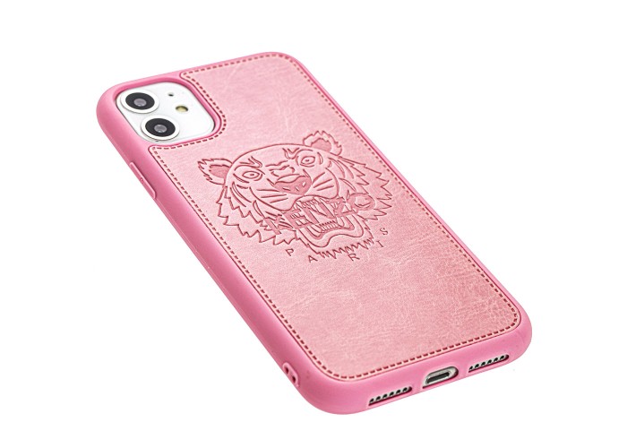 Чехол для iPhone 11 Kenzo leather розовый