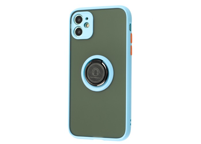 Чехол для iPhone 11 LikGus Edging Ring бирюзовый