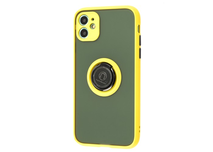 Чехол для iPhone 11 LikGus Edging Ring желтый