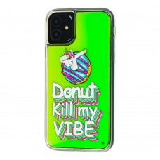Чехол для iPhone 11 "Neon песок" Donut kill my vibe