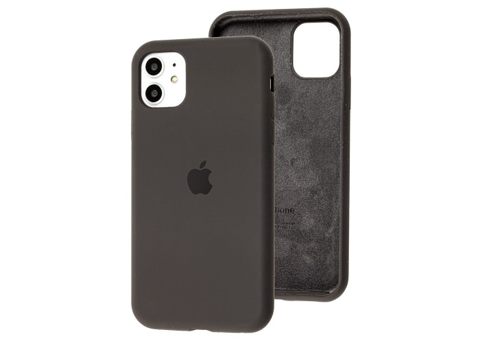 Чехол для iPhone 11 Silicone Full light olive / серый