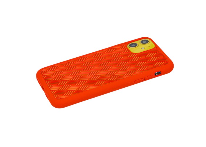 Чехол для iPhone 11 Silicone Weaving красный