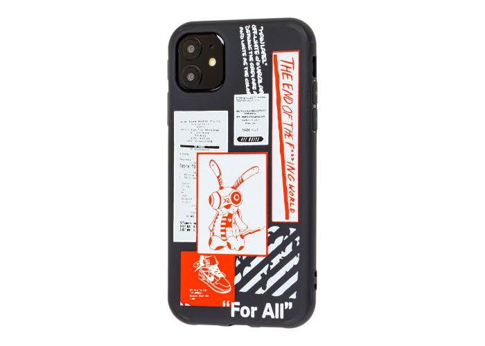 Чехол для iPhone 11 Smoothy print off-white rabbit