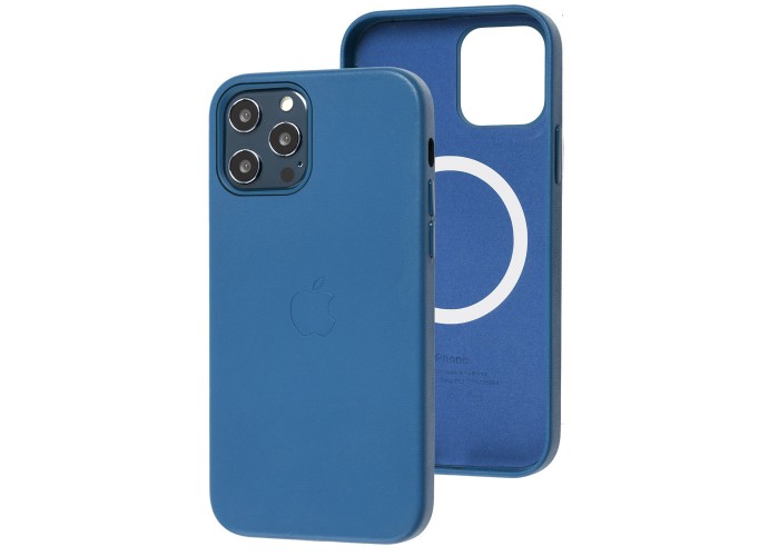Чехол для iPhone 12 Pro Max Leather with MagSafe cod blue
