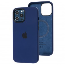 Чехол для iPhone 12 Pro Max MagSafe Silicone Full Size deep navy