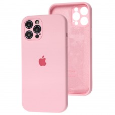 Чехол для iPhone 12 Pro Max Silicone Slim Full camera light pink
