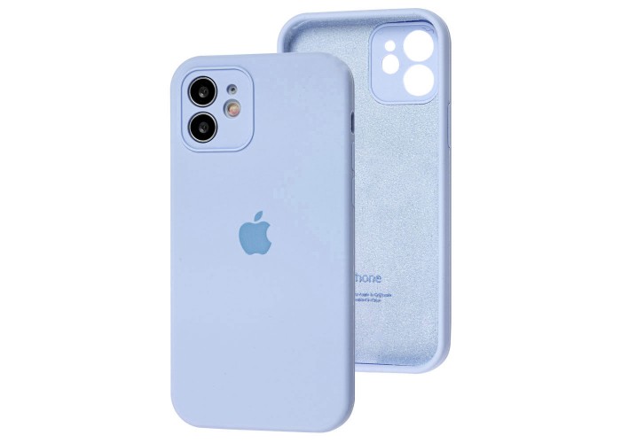Чехол для iPhone 12 Silicone Slim Full camera lilac