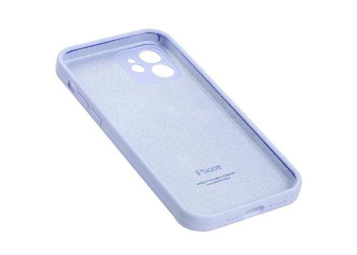 Чехол для iPhone 12 Silicone Slim Full camera lilac