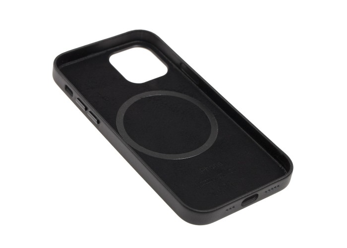 Чехол для iPhone 12 / 12 Pro Leather with MagSafe черный