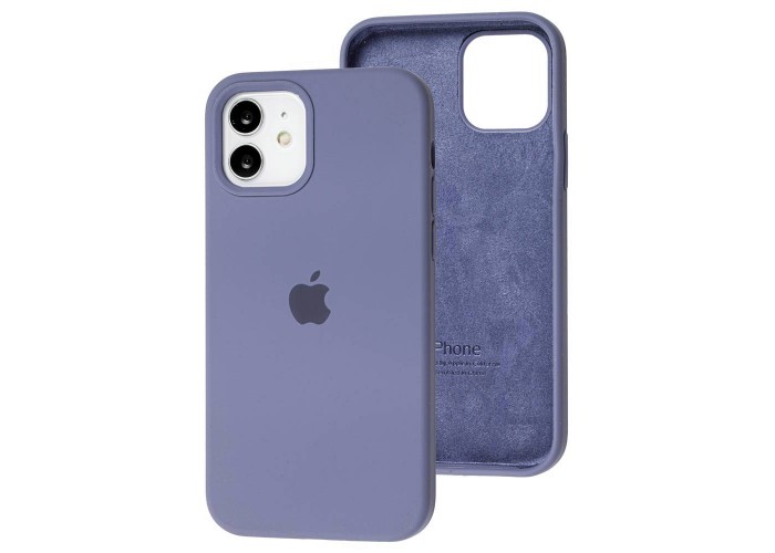 Чехол для iPhone 12 / 12 Pro Silicone Full серый / lavender gray