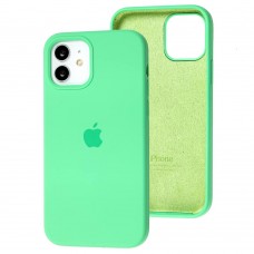 Чехол для iPhone 12 / 12 Pro Silicone Full зеленый / spearmint