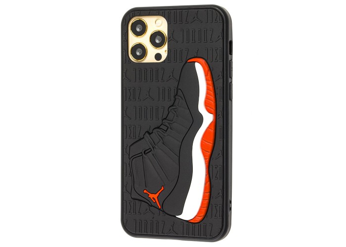 Чехол для iPhone 12 / 12 Pro Sneakers Brand jordan черный / красный