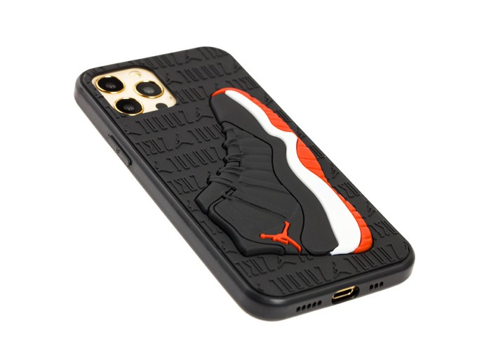 Чехол для iPhone 12 / 12 Pro Sneakers Brand jordan черный / красный