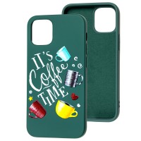 Чехол для iPhone 12 mini Art case темно-зеленый