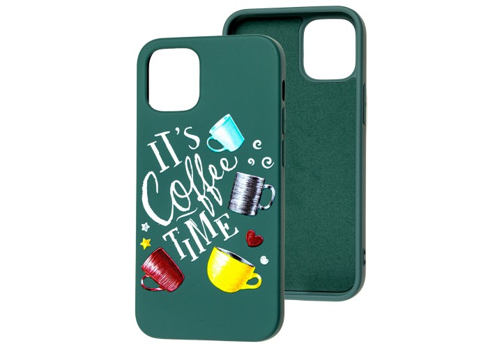 Чехол для iPhone 12 mini Art case темно-зеленый