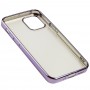 Чехол для iPhone 12 mini Glossy edging сиреневый