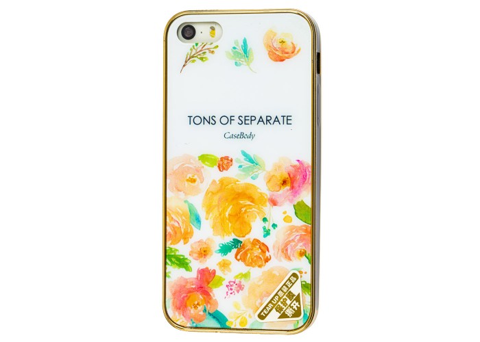 Чехол для iPhone 5 черный с розами