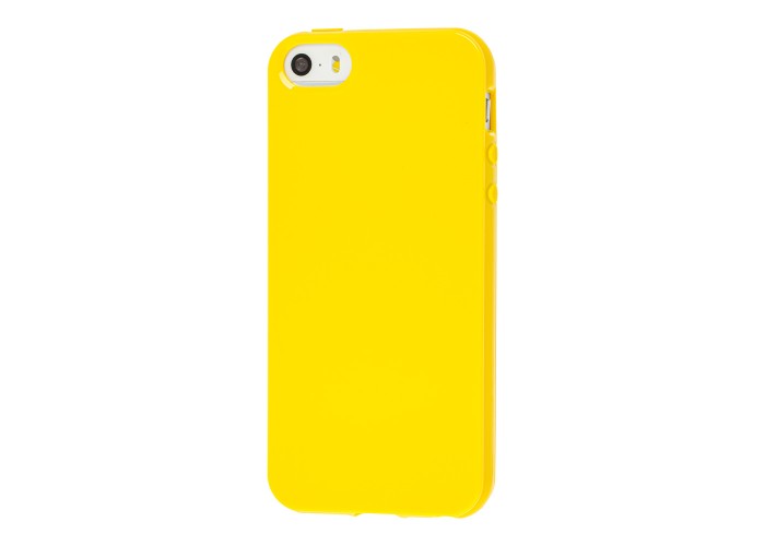 Чехол для iPhone 5 глянцевый желтый