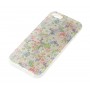 Чехол для iPhone 5 с блестками цветы