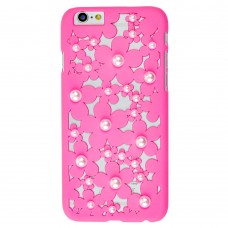 Чехол для iPhone 6 ромашки жемчуг розовый