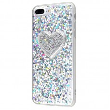 Чехол для iPhone 7 Plus / 8 Plus Diamond Hearts серый
