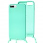 Чехол для iPhone 7 Plus / 8 Plus Lanyard without logo turquoise
