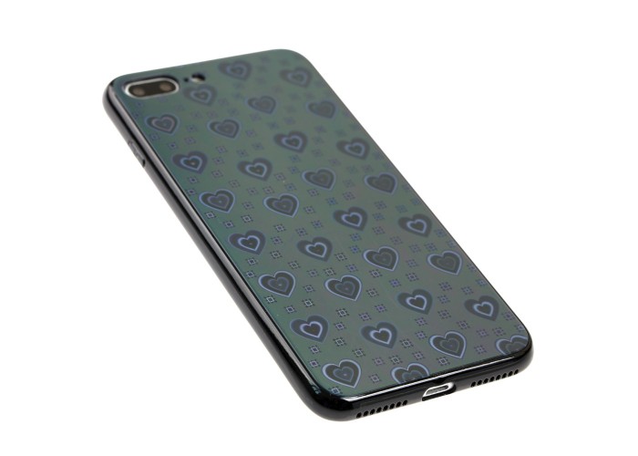 Чехол для iPhone 7 Plus / 8 Plus glass 3D черный