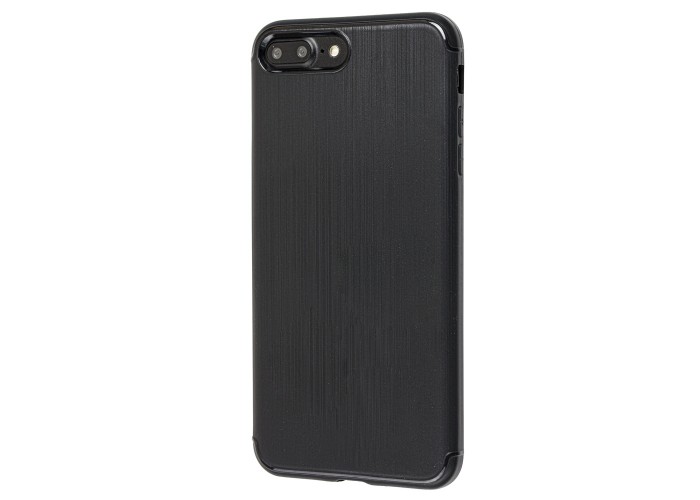 Чехол для iPhone 7 Plus / 8 Plus имитация металла черный
