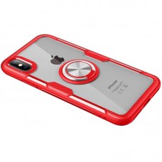 Чехол для iPhone X / Xs Deen CrystalRing с кольцом красный