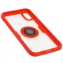 Чехол для iPhone X / Xs Deen CrystalRing с кольцом красный